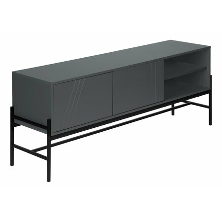 MONARCH SPECIALTIES Tv Stand, 60 Inch, Console, Storage Cabinet, Living Room, Bedroom, Grey Laminate I 2739